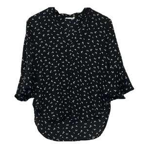 Lush Women’s Split Neck Collared Top, Small